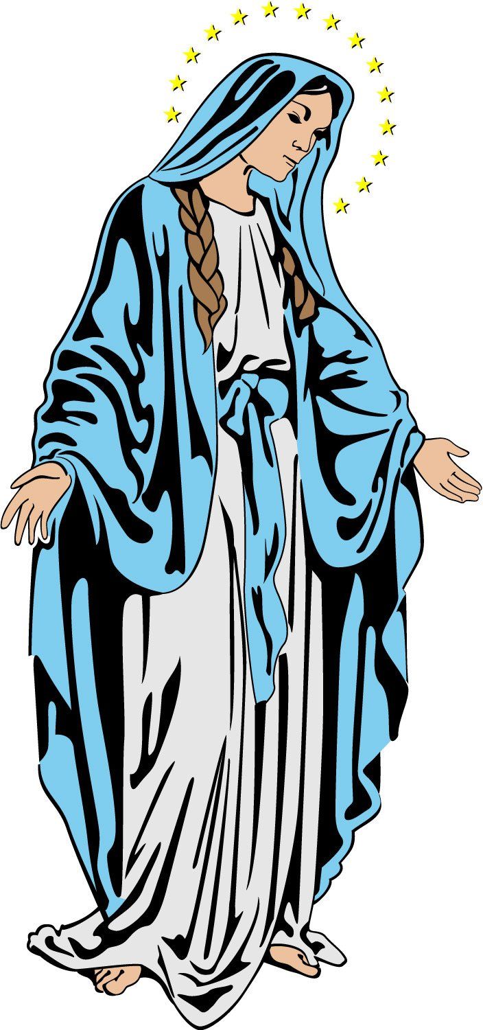 Clip art of the blessed virgin mary