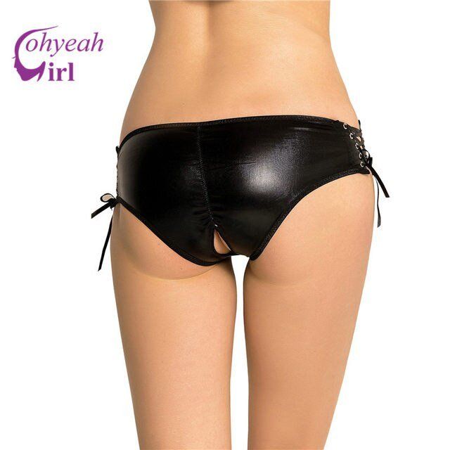 best of Panties Leather crotchless
