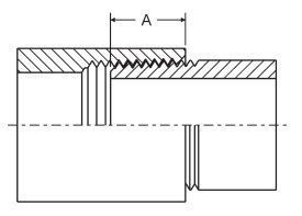 Tapered thread penetration