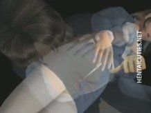 3D anime angel gets pussy rubbed
