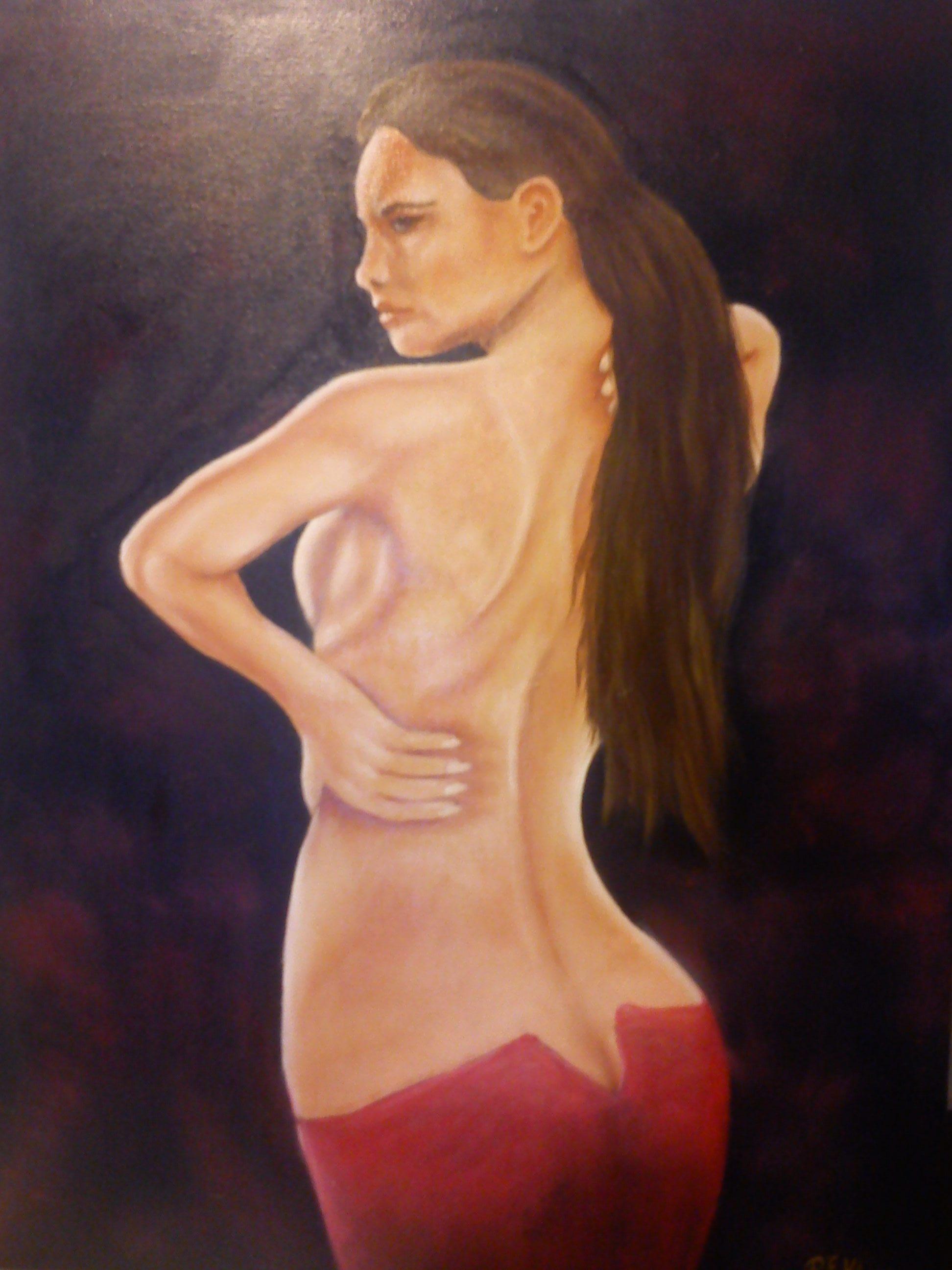 Erotic female nude painting
