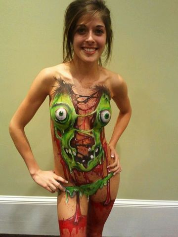 Sexy nude zombie