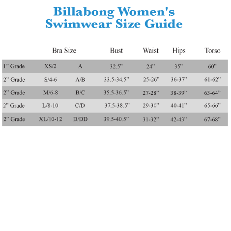 Kickback reccomend Billabong bikini size chart