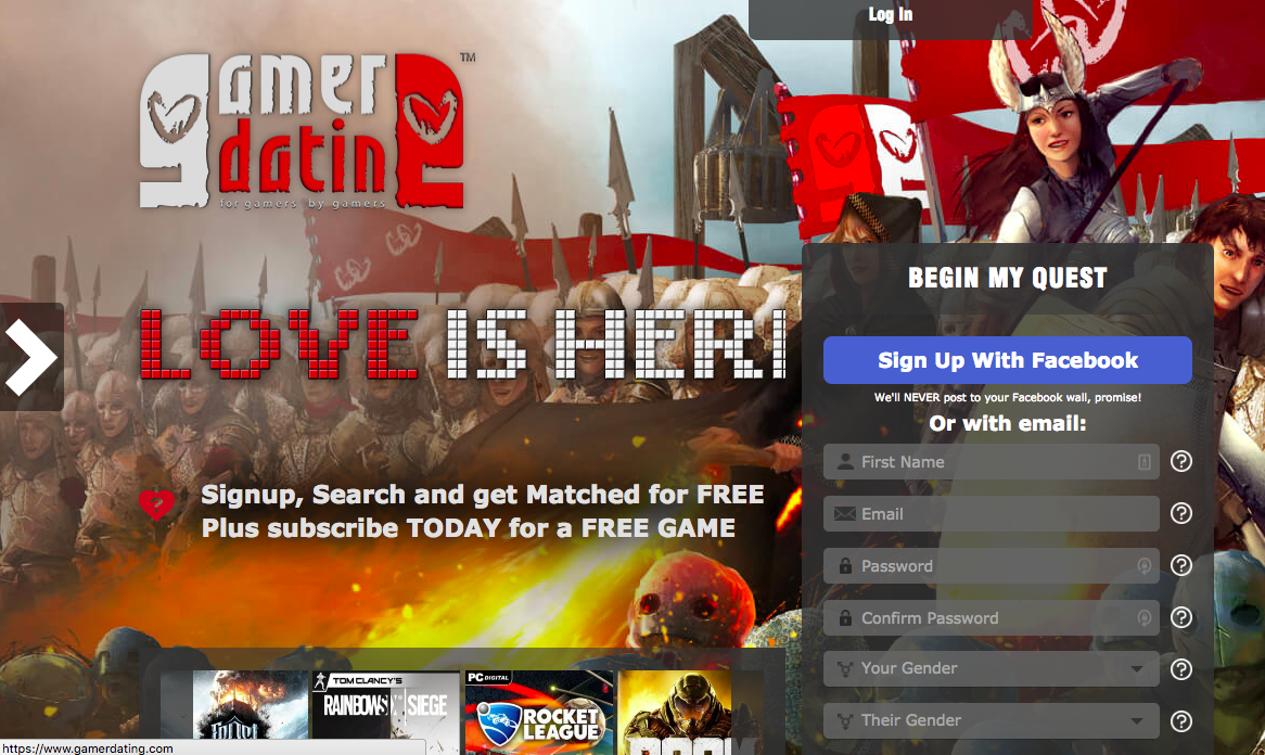 Dating website for gamers
