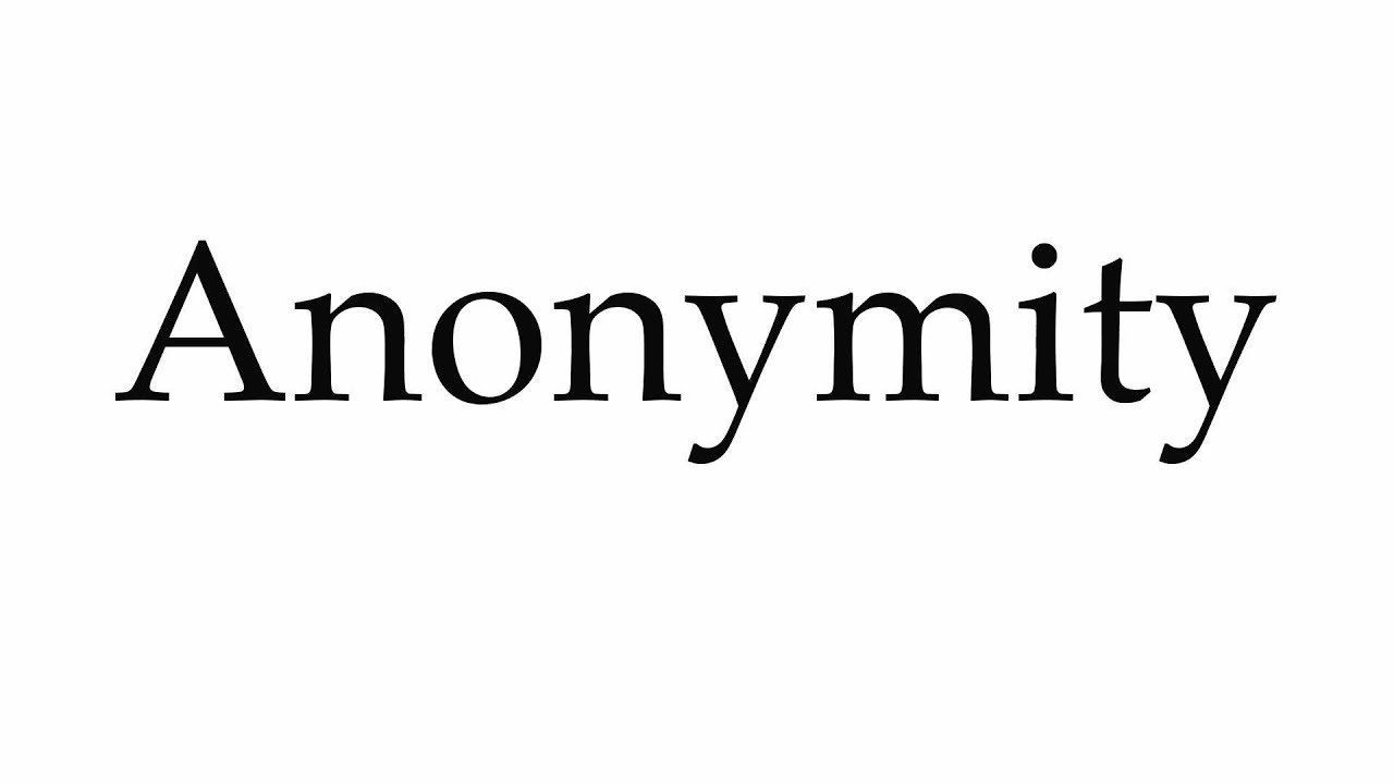 How to pronounce anonymity  pic