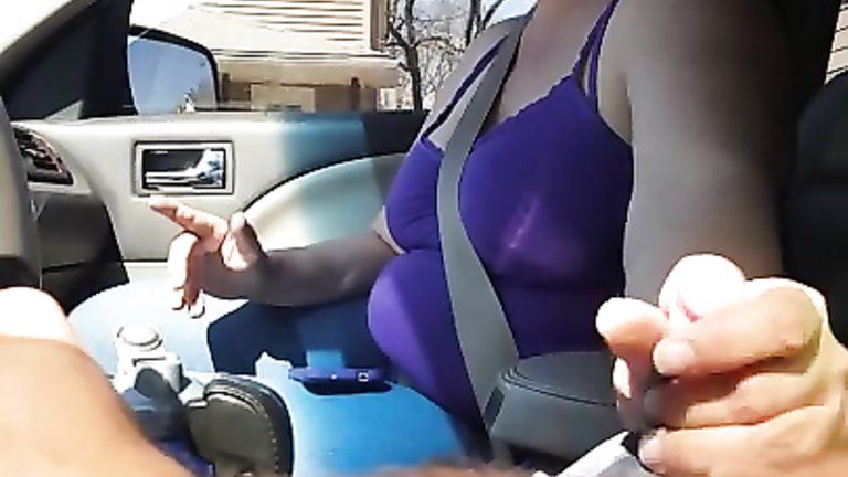 Horny hitch hiker trades blowjob for ride