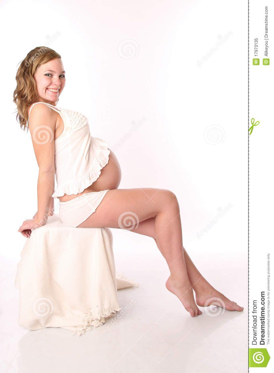 Young pregnant bride