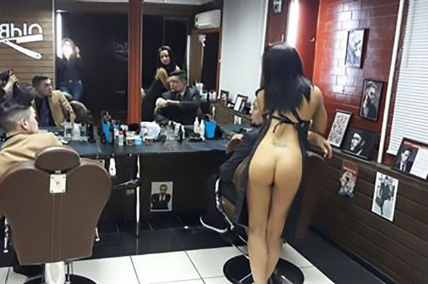 Naked women hair stylists