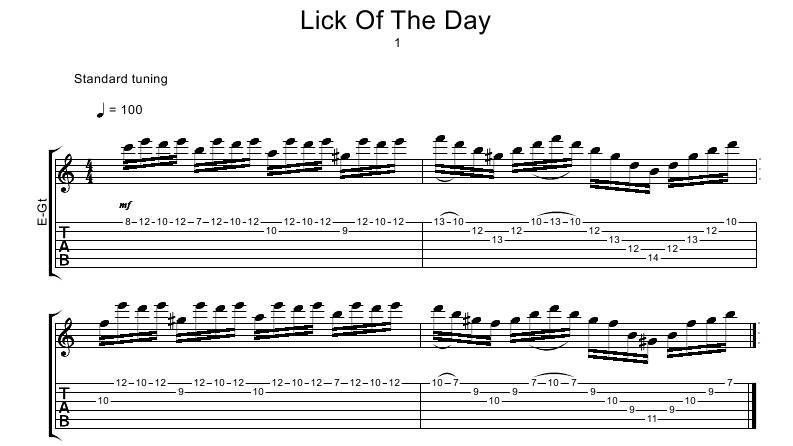 best of Lick the day of Guitar