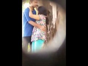 Indian couple sex hidden in park