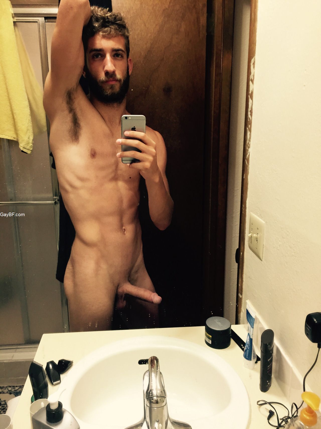 Straight guys naked self pics