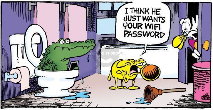 Comic strip about passwords