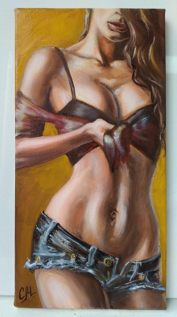 Erotic female nude painting