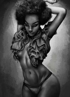 best of Art model nude american African female