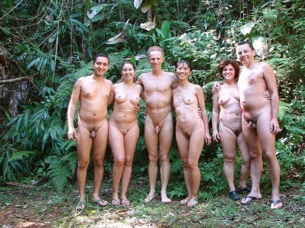 Adult nudist camping