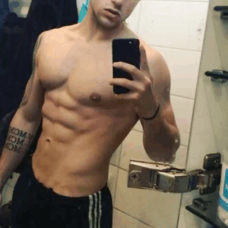 Ripped abs men gif