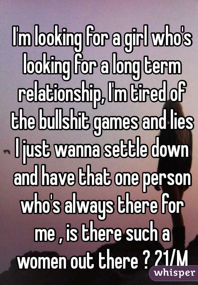 Looking for a relationship