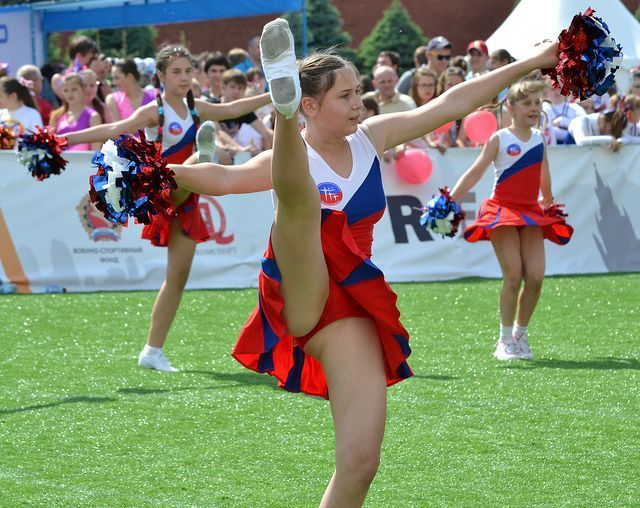 High school cheerleader upskirt . Porno photo.