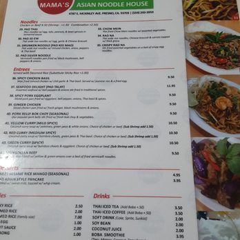 Undertaker reccomend Asian noodle house menu