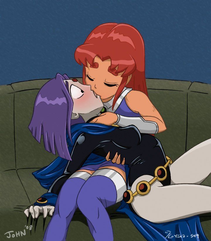 Starfire Lesbian Hentai Pussy - Raven And Starfire Kissing - Best porno. 