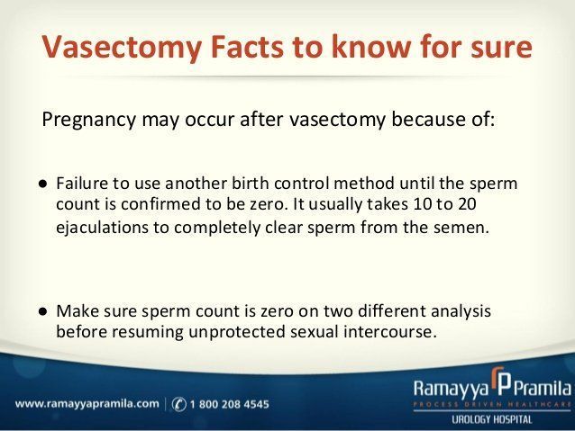 Count sperm vasectomy