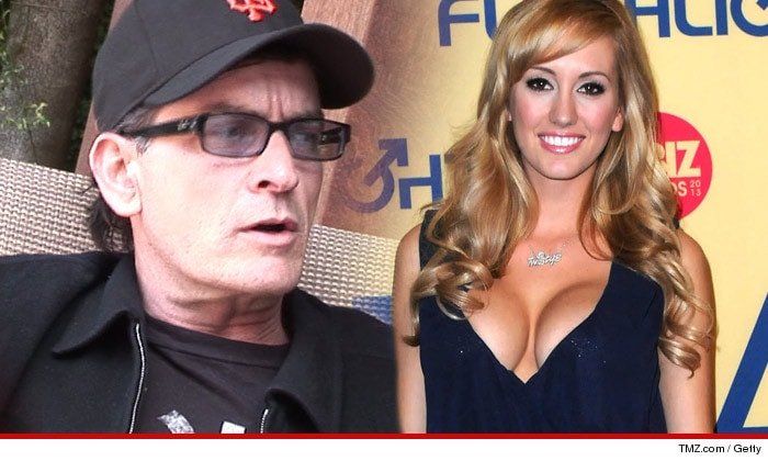 Charlie sheen with three porn stars