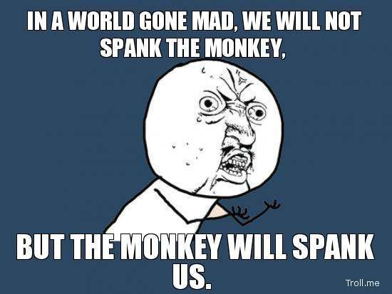 Indominus reccomend Not spank the monkey the monkey