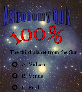 Fun astronomy quizzes