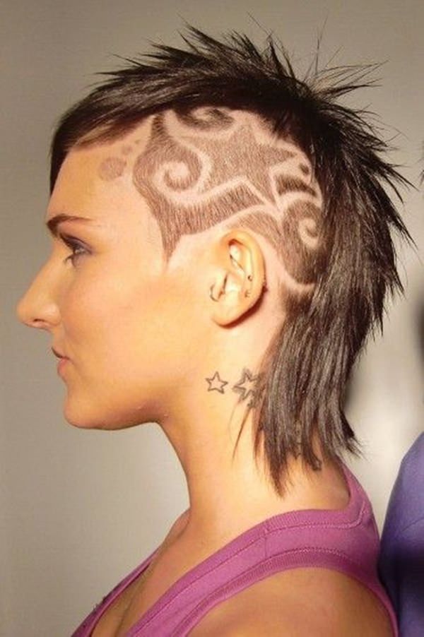 Hairstyles shaved designs punk