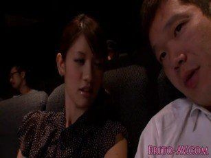 Roma reccomend Japanese model gf blowing cock in cinema