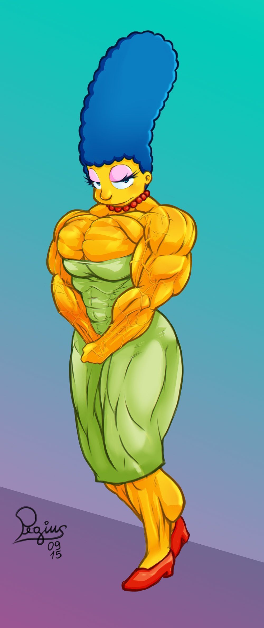 Marge simpson buff and naked
