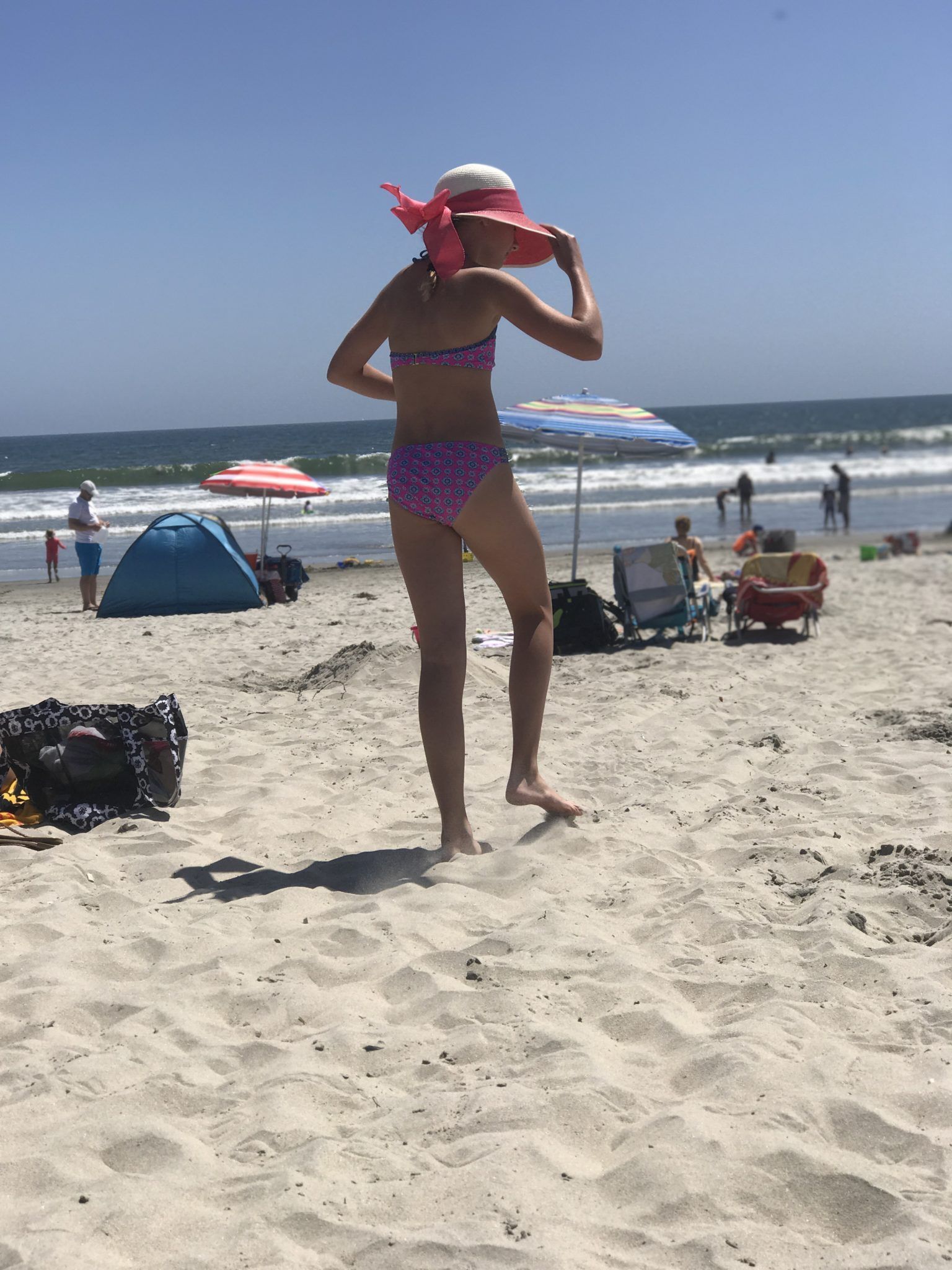 Nudist family beach panties