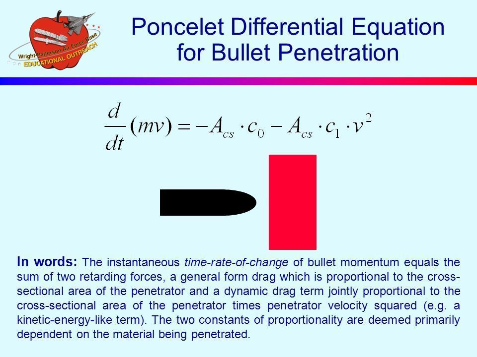 Grenade reccomend Soil penetration poncelet equations