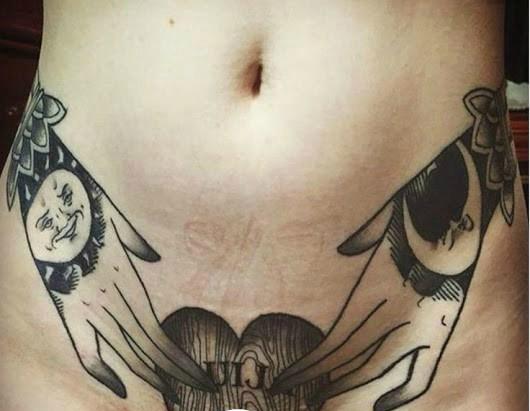 Tattoos of women of their pussy